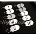 Set of 10 numbered key tags, clubs leisure centres, school, keyrings, door, home   122191401687