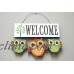 Wooden Owl Welcome Sign Door Decor Hanging Cute Baby Owl Wall Decorations   162023562327