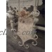 ~LOVELY 38" CHIPPY PAINT IRON ROSES 2 TIER ORNATE PLATE RACK FARMHOUSE COTTAGE    253806080002