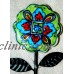 NWT DECORATIVE FLORAL CERAMIC TILE FLOWER WALL HOOK HANGER HAND PAINTED    251754740201