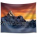 Wall26 Sun Rising Behind Mountains Covered with Snow Fabric - CVS - 68x80 inches   123310039475