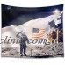 Wall26 Man on the Moon with the American Flag Fabric - CVS - 68x80 inches   123310039812
