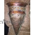 pair of decorative wall vases/sconces/plaques/pocket-garden art/ copper, patina   382534421669