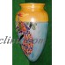 Wall Pocket Japan M in Flower Lustreware Vase Elaborate Raised Peacock Flowers   132140340001