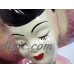 Vintage Pink Lusterware Lady in Bonnet Head Vase Wall Pocket   332588504912