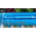 Vintage Large Turquoise Blue Bamboo Planter Wall Pocket Mid Century 15" Ceramic   223070704964