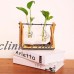New Vintage Style Glass Tabletop Plant Bonsai Flower Vase Wooden Tray Home Decor   122848499371