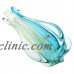 GlassOfVenice Murano Glass Sommerso Ribbed Bud Vase - Amber Aqua 53926464425  152945056444