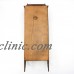 Vtg 31" Butler Wood Wall Hung Curio 3 Shelf Mirror Back Display Antique Cabinet   222975254937