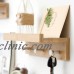 Bamboo Shelf Wall-Mounted Hanging Shelf Wall Shelf with Hooks for Home Decor   302791909182