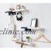 Bamboo Wall Mount Shelf with Zinc Alloy Hooks for Bedroom, Living Room   323328415731