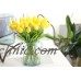 24 PCS Artificial Real Touch PU Tulips Bouquet Flower Wedding Decor- Yellow   142906088581