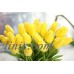 24 PCS Artificial Real Touch PU Tulips Bouquet Flower Wedding Decor- Yellow   142906088581