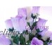 Rose Bud Bush 12 Artificial Silk Flowers 20" Bouquet 3974   192529834005