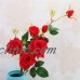 1 Branch 6Heads Roll Edge Articial Rose Fake Flower Home Garden Party Decor GIFT   192627510490