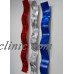 Blue/Red/Silver USA Modern Metal Wall Art Accent Sculpture - Waves of Freedom   231691754898