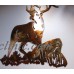 Elk Metal Wall Art 42" Tall Version by HGMW   162896968815
