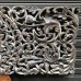35-inch White Wash Teak Wood Carving Wall Panel Floral Hand Carved Asian Style   253668252897