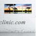 Africa Sunset Giraffe Elephant Acrylic Wall Art Hanging Sculpture Modern Set/3   332115121420