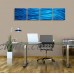 Blue Abstract Accent, Modern Metal Wall Art Decor - Great Waves by Jon Allen   351027110230