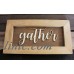 Gather - 3D Layered Wood Sign Script Lettering 13 1/2" x 7 1/2   153140009579