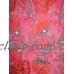 LARGE INDIAN RED AND PINK PATCHWORK TAPESTRY 'KHAMBARIA ZARI'  CUSHION COVER   392102555816