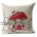 18" Cotton Linen Sofa Car Home Waist Cushion Cover Throw Pillow Case Xmas Gift   162663767940