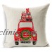 18" Cotton Linen Sofa Car Home Waist Cushion Cover Throw Pillow Case Xmas Gift   162663767940