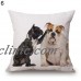 Dog Print Linen Pillow Case Throw Cushion Cover Home Sofa Cafe Decor Natural   282760715396