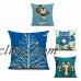 Cartoon Owl Chinese Style Throw Pillow Case Decorative Cushion Cover Sham   253690008057