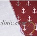 AL264a Pale Beige Dark Red Anchor Cotton Canvas Pillow/Cushion Cover Custom Size   322454907481