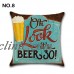 1PC New  Pillow Case Cushion Cover Beer Bottle Cotton Linen Creative Office   163202147791