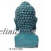 LARGE NEW GLAZED BLUE CERAMIC BUDDHA HEAD STATUE STYLISH HOME DECOR     273364957287