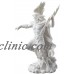 Zeus Sculpture Holding Thunderbolt With Eagle Statue Figurine - White Finish   332668616838