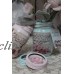 A set of 2 Vintage Shabby Chic Painted Decor Decoupage Mason Jars, French Label   283059154464