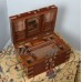Antique Victorian Colonial Indian Teak Brass Writing Jewellery Sewing Box c.1880   132529748205