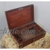 Antique Victorian Colonial Campaign Teak & Brass Inlaid Writing Jewellery Box   132692472716