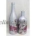 Set of 2, Upcycled Decoupage Decorative Bottles, Vintage, Cherubs, Floral, Birds   183333931186