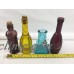 Decorative Color Glass Bottle Collection Green, Blue, Purple And Yellow Lot of 5   123248313712