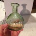 5 Inch Tall Green Tint Glass Flask with Scroll   123296567246