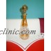 Hand Blown & Etched EgyptianPerfume Bottle with applicator/ Stopper & Gold paint   252726333771