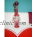 Hand Blown & Etched EgyptianPerfume Bottle with applicator/ Stopper & Gold paint   252726286476