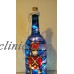 Nutcracker Bottle Lamp Hand Painted Lighted Stained Glass look   322419374157