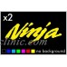 2 Ninja Sticker Vinyl Decal Motorcycle Helmet Tank Wheel Bike Kawasaki zx9 zx6r   231721931497