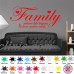 Family Where Life Begins - Wall Art Sticker Decal Quote Love Hearts Vinyl Home   191363083035