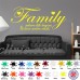 Family Where Life Begins - Wall Art Sticker Decal Quote Love Hearts Vinyl Home   191363083035